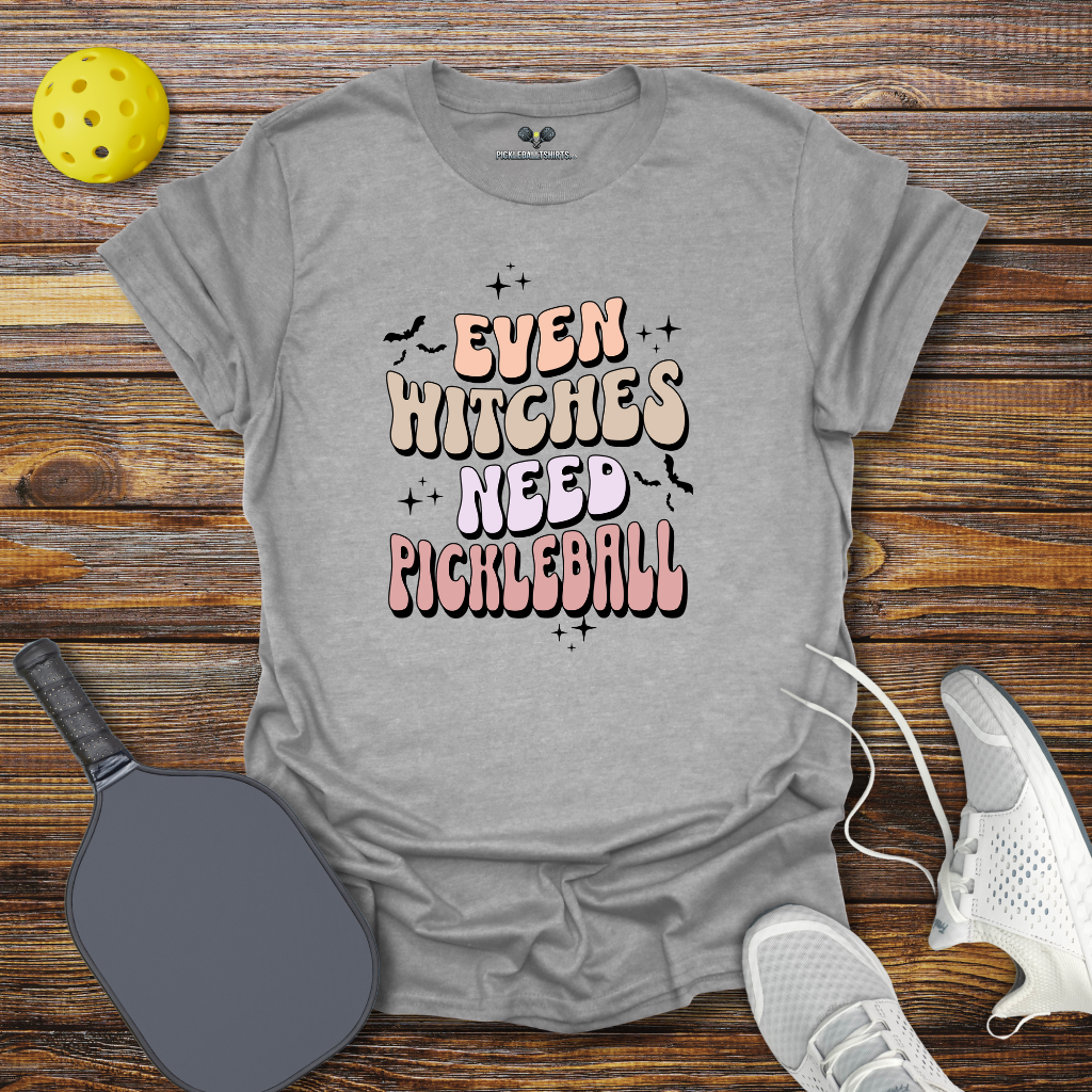 Funny Pickleball Shirt –  Even Witches Need Pickleball Halloween T-Shirt