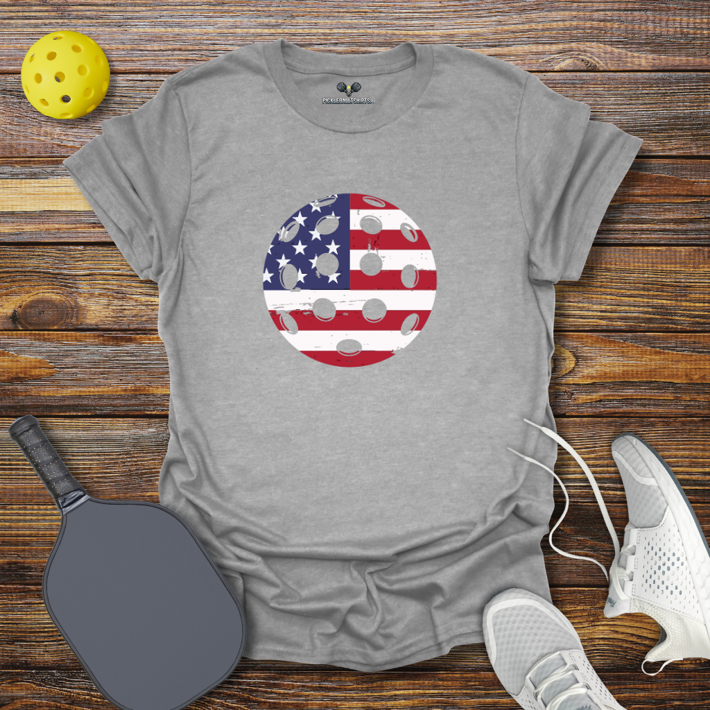 Funny Pickleball Shirt –  Pickleball USA Ball T-Shirt