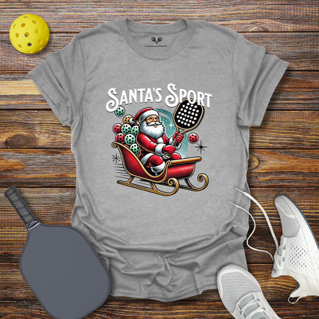Funny Pickleball Shirt –  Santa's Sport Christmas T-Shirt