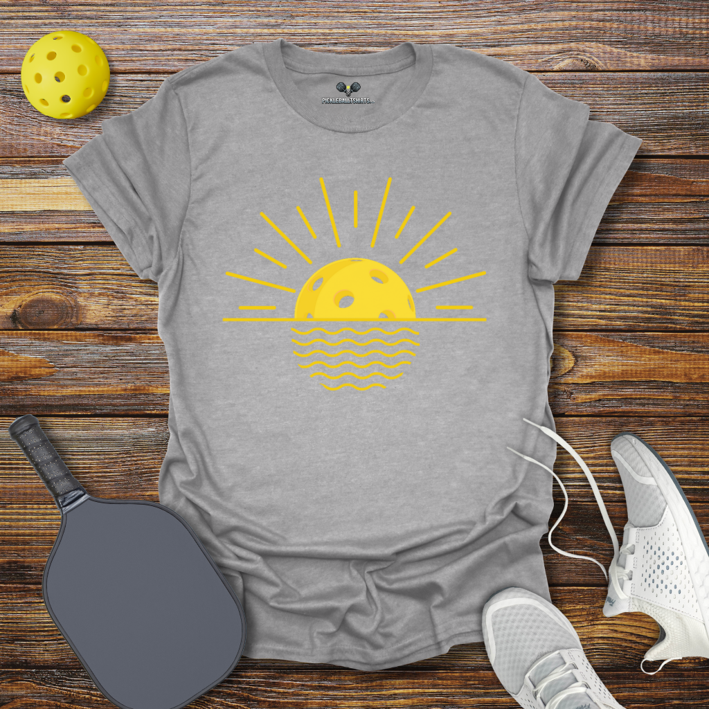 Cute Pickleball Shirt – Sunny Pickleball Sunset T-Shirt