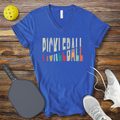 Funny Pickleball Shirt –  Pickleball Colored Logo V-Neck T-shirt
