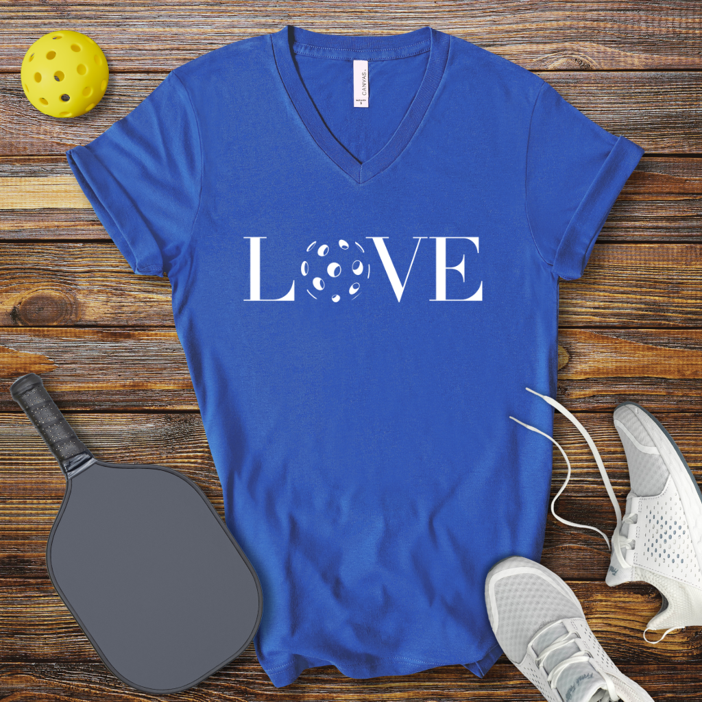 Funny Pickleball Shirt –  LOVE V-Neck T-Shirt