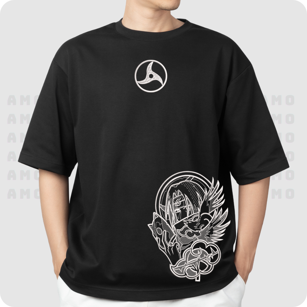 Uchiha Itachi Naruto Embroidered T-shirt