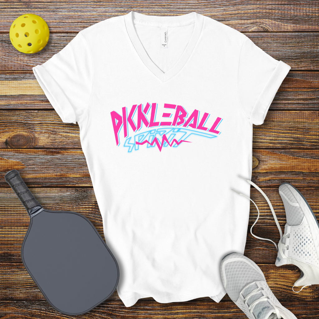 Funny Pickleball Shirt –  Pickleball Spirit V-Neck T-shirt