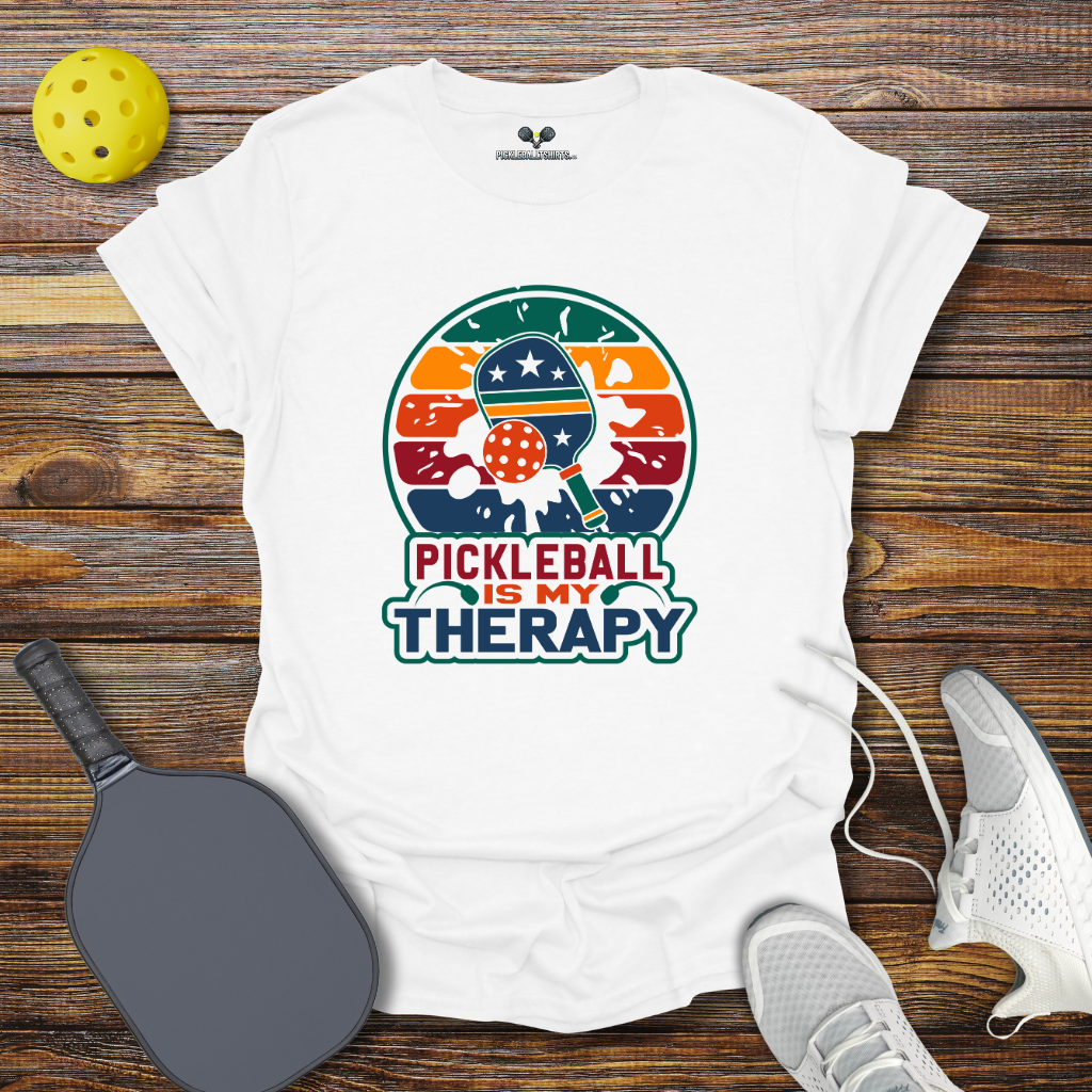 Funny Pickleball Shirt –  Pickleball is My Therapy T-Shirt