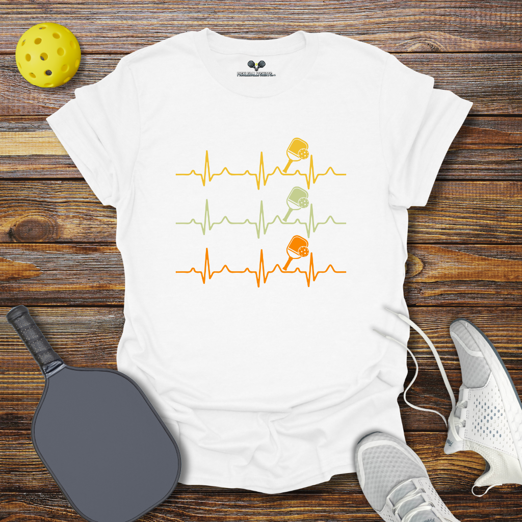 Funny Pickleball Shirt –  Pickleball Heartbeat Vintage T-Shirt