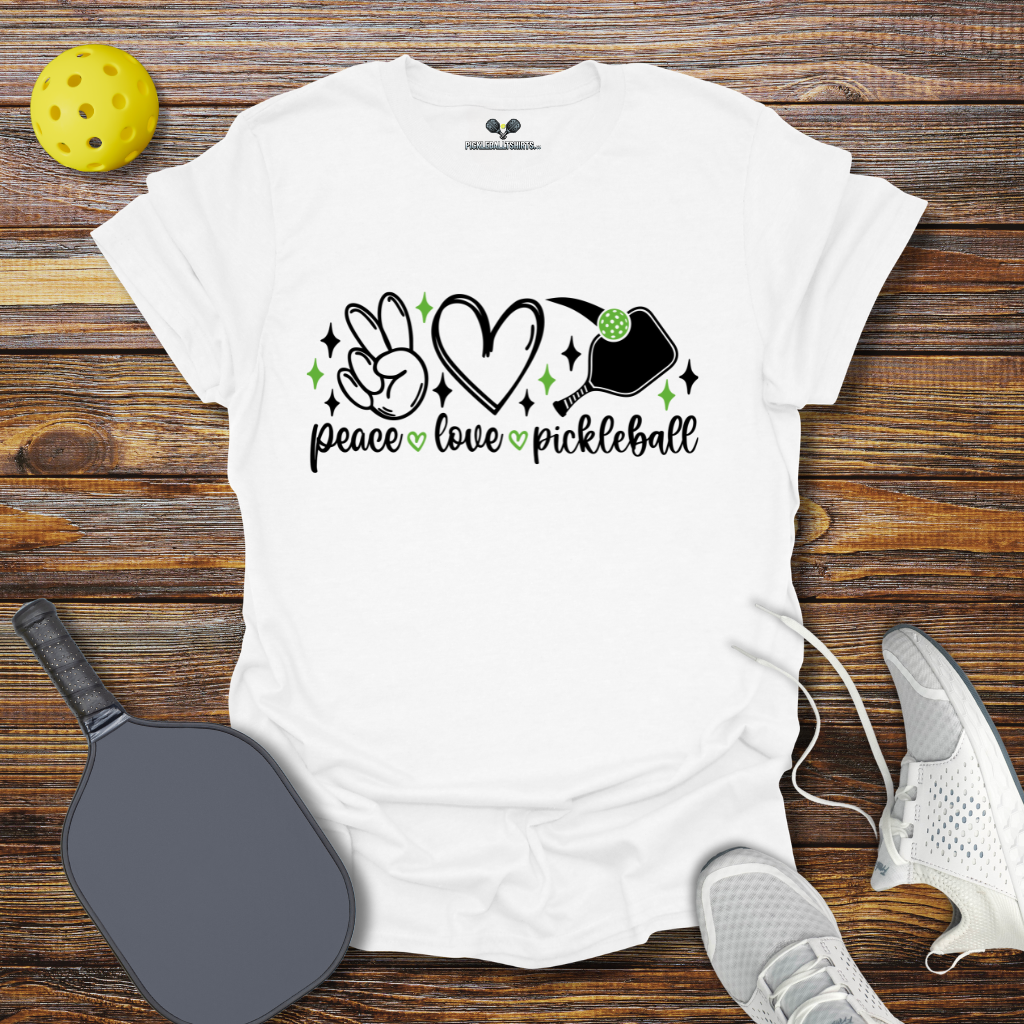 Funny Pickleball Shirt –  Peace Love Pickleball T-Shirt
