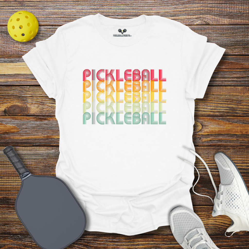 Funny Pickleball Shirt –  Pickleball Retro Colored T-Shirt