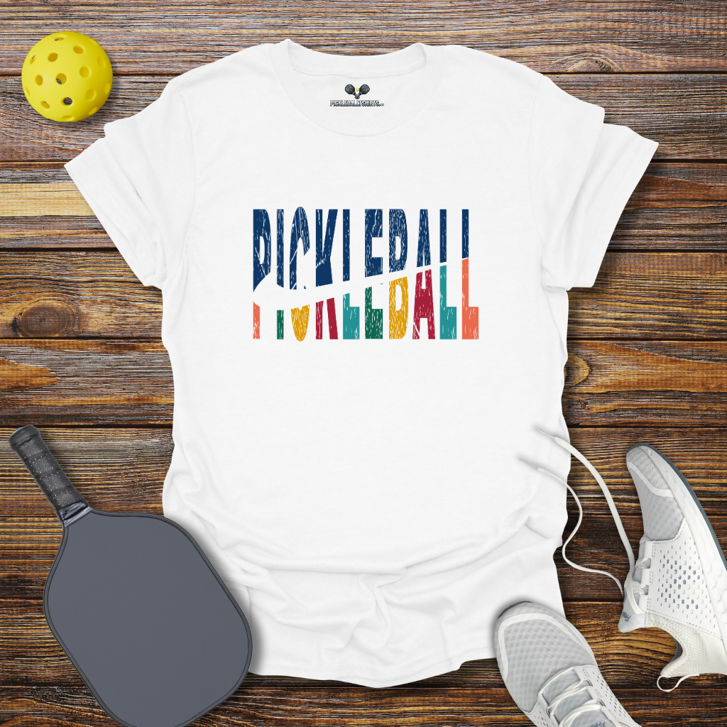 Funny Pickleball Shirt –  Pickleball Retro Logo T-Shirt