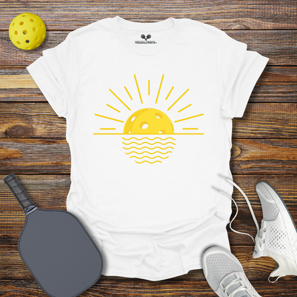 Cute Pickleball Shirt – Sunny Pickleball Sunset T-Shirt