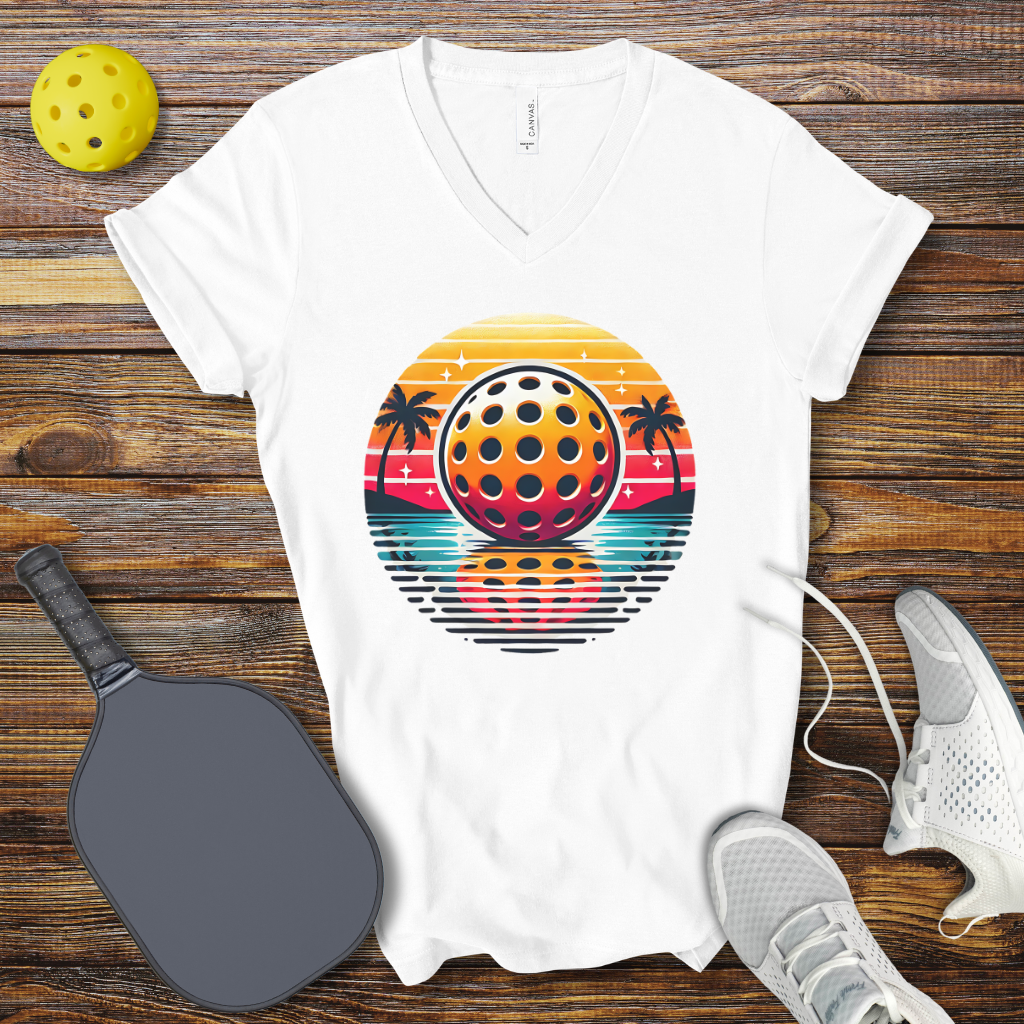 Funny Pickleball Shirt –  Sunshine Pickleball V-Neck T-shirt