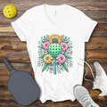 Funny Pickleball Shirt –  Floral Pickleball Dreams V-Neck T-Shirt