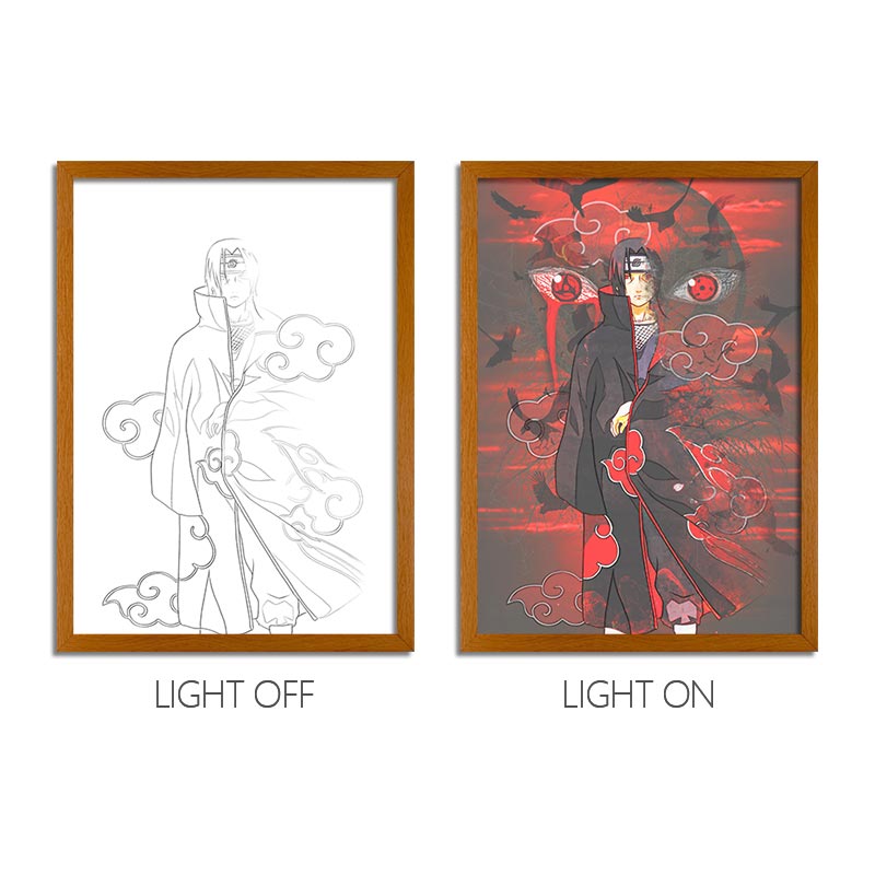 Naruto Anime Light Box – LED Light Painting Photo Frame Wall Art