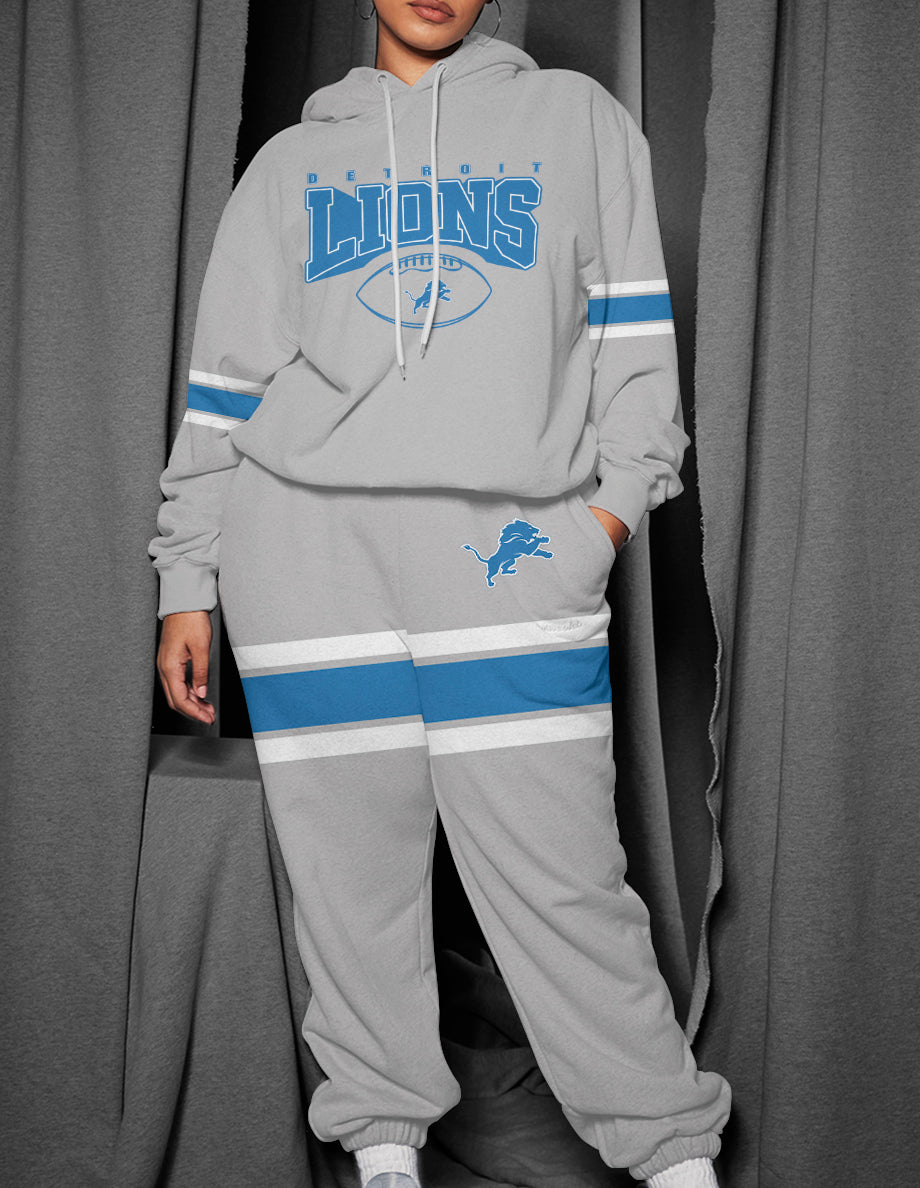 Detroit Lions 3D Printed Pullover Hoodie And Sweatpant 2pcs Tracksuits