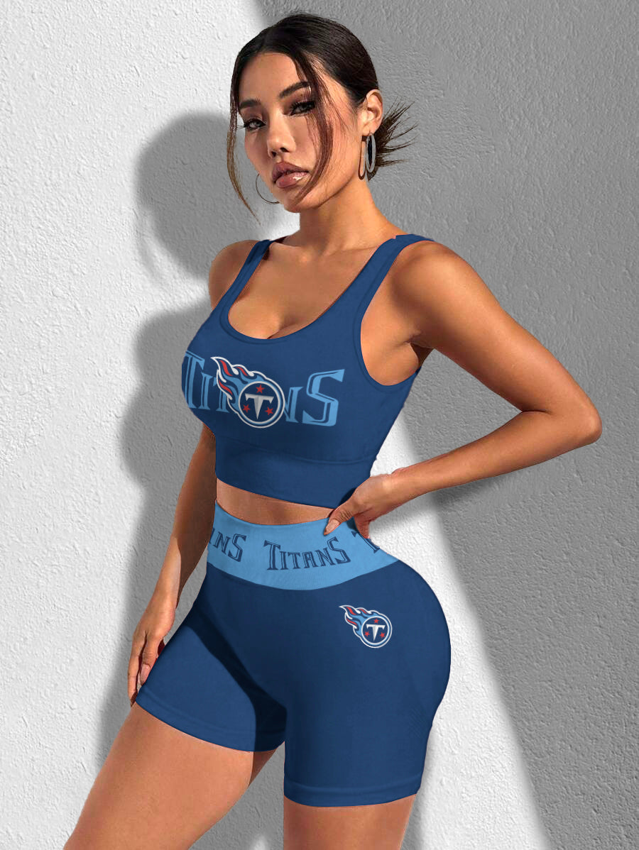 Tennessee Titans Sports Bra & Shorts Gym Set