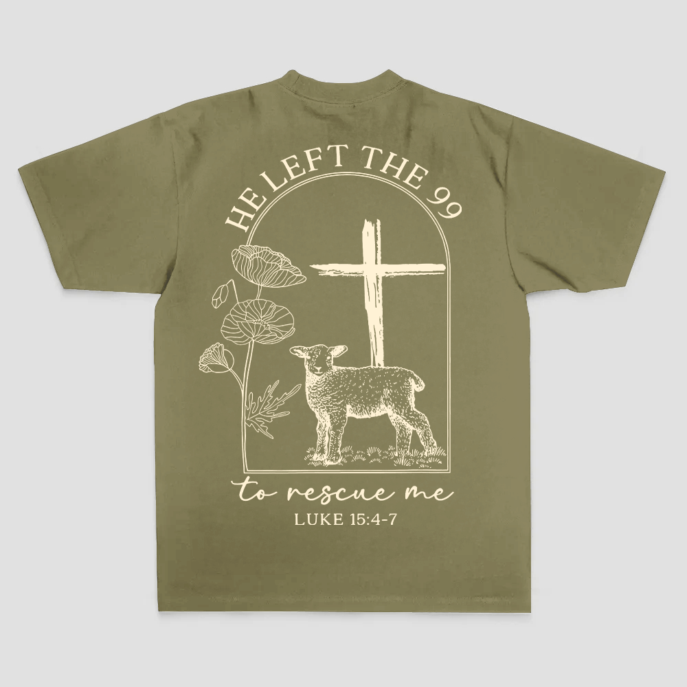 He Left The 99 To Rescue Me Printed Men's T-shirt