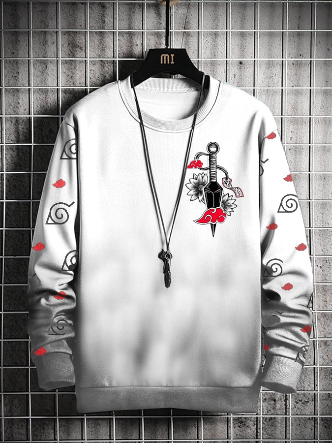 Men's Fashion Casual Gradient  Printed Sweatshirt