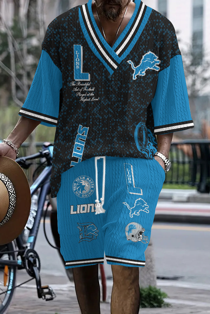 Detroit Lions Limited Edition Top And Shorts Two-Piece Suits