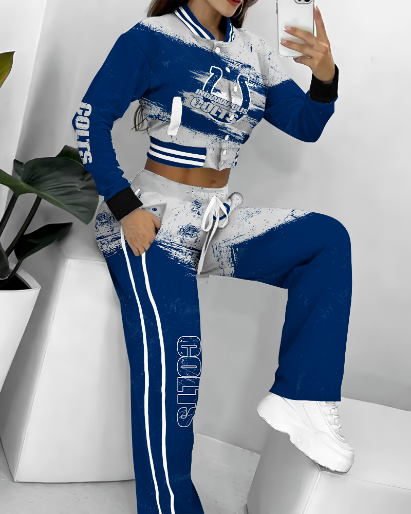 Indianapolis Colts 3D Printed Varsity Jacket Set