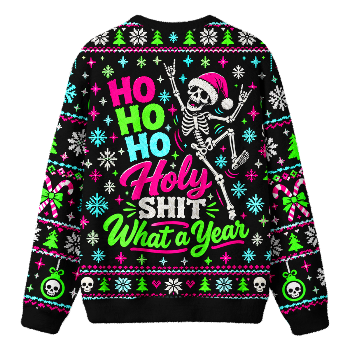 SKULL HOLIDAY UGLY CHRISTMAS SWEATSHIRT — image 2