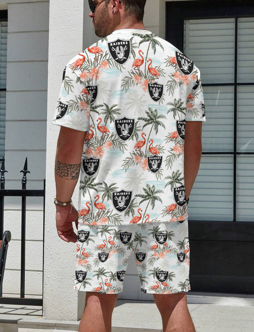 Las Vegas Raiders Limited Edition Top And Shorts Two-Piece Suits