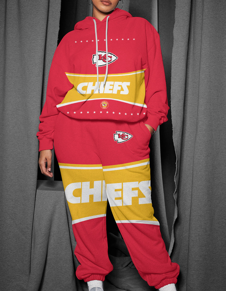 Kansas City Chiefs 3D Printed Pullover Hoodie And Sweatpant 2pcs Tracksuits