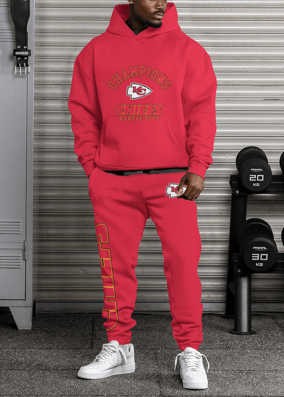 Kansas City Chiefs 3D Printed Pullover Hoodie And Sweatpant 2pcs Tracksuits