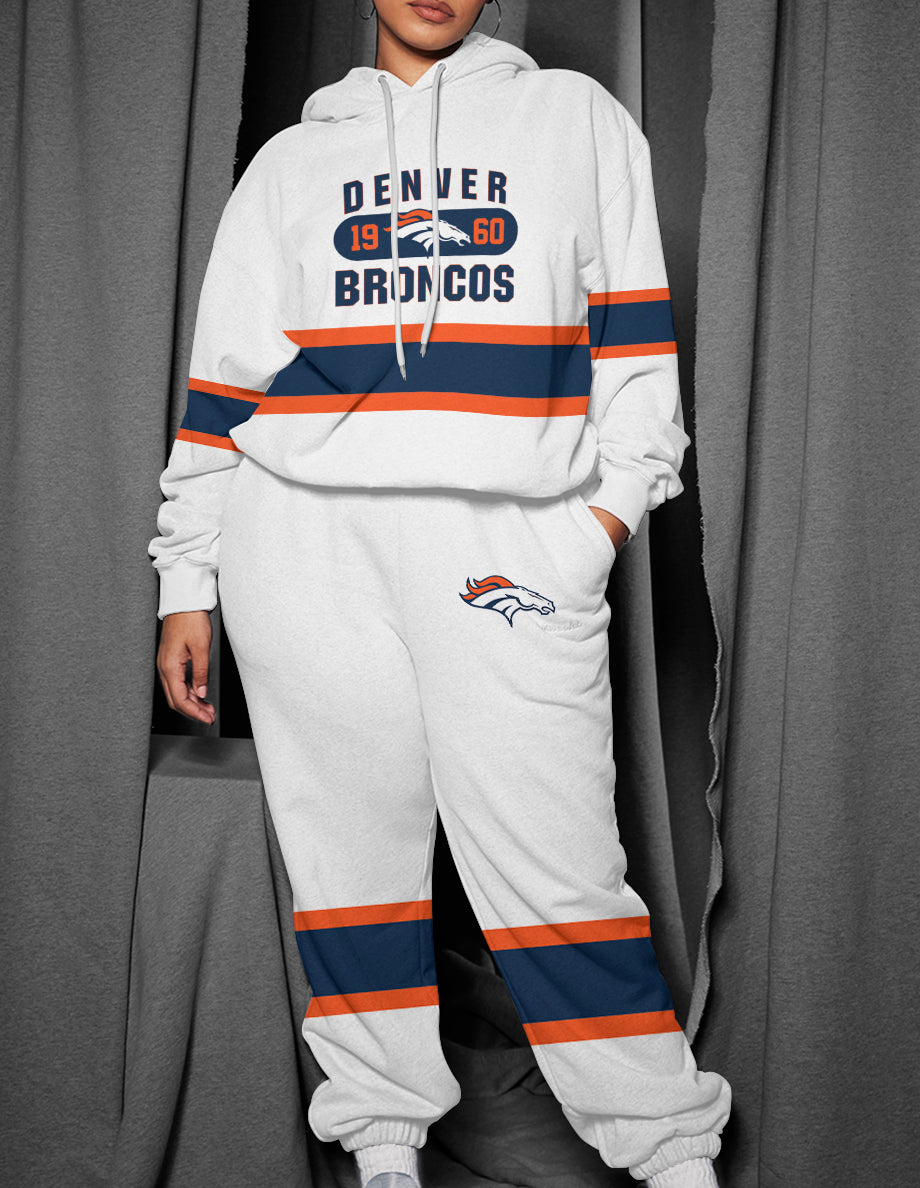Denver Broncos 3D Printed Pullover Hoodie And Sweatpant 2pcs Tracksuits