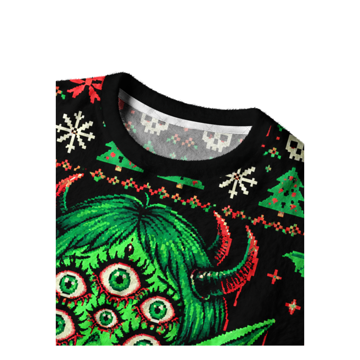 MULTI EYE DEMON UGLY CHRISTMAS SWEATSHIRT — image 3