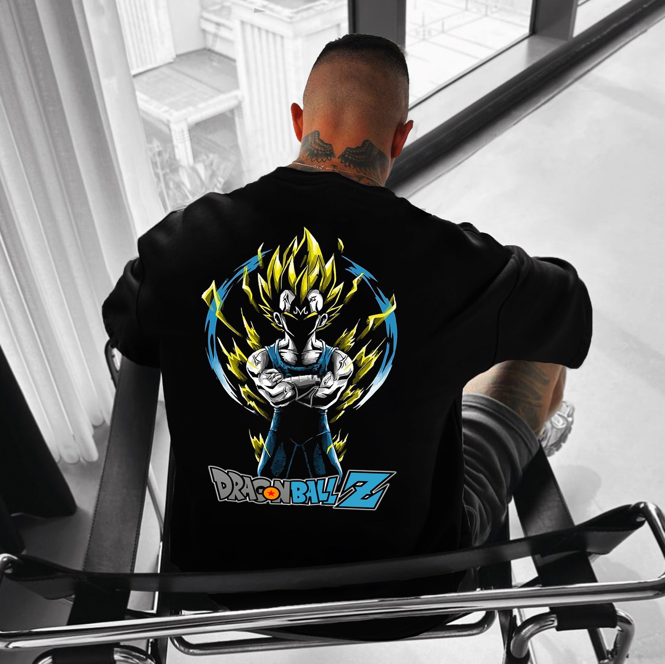 Unisex Anime Print Vegeta T-shirt