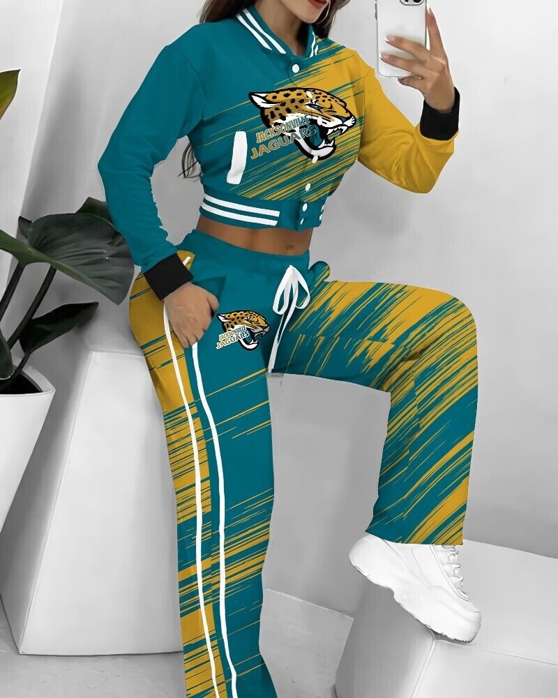 Jacksonville Jaguars 3D Printed Varsity Jacket Set