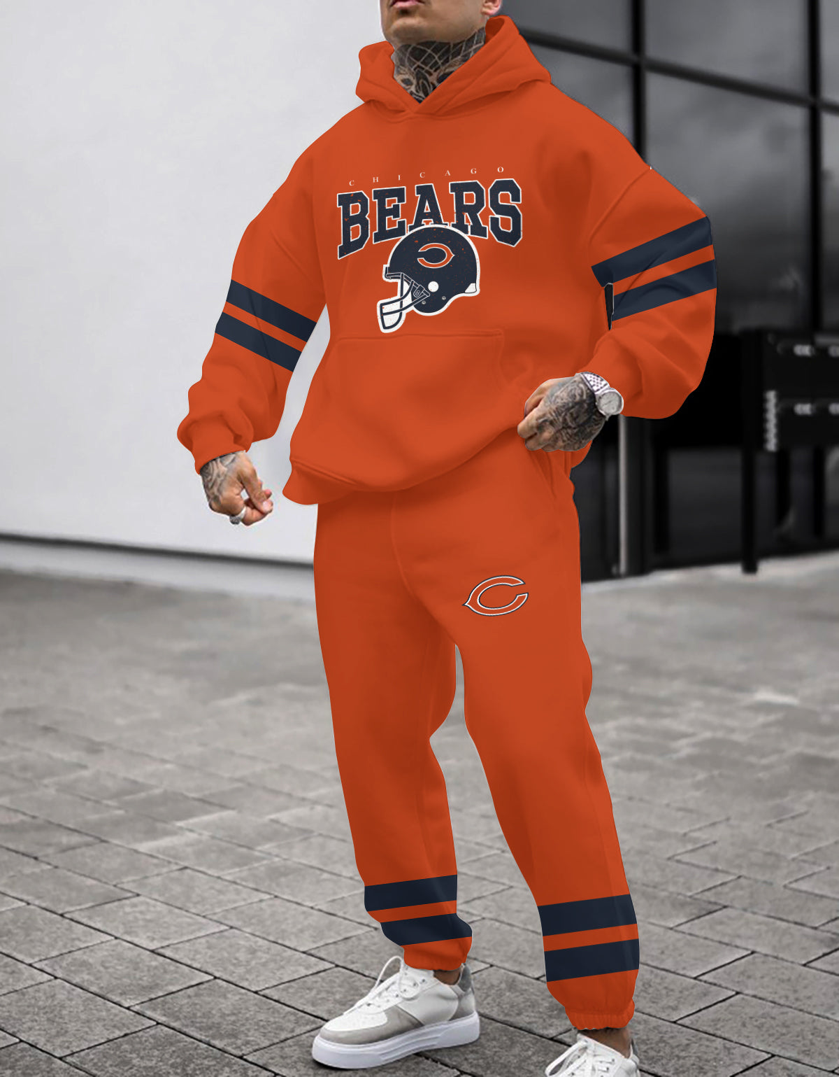 Chicago Bears 3D Printed Pullover Hoodie And Sweatpant 2pcs Tracksuits