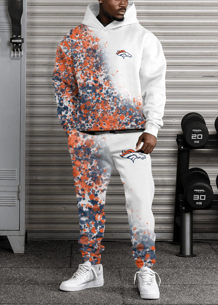 Denver Broncos 3D Printed Pullover Hoodie And Sweatpant 2pcs Tracksuits