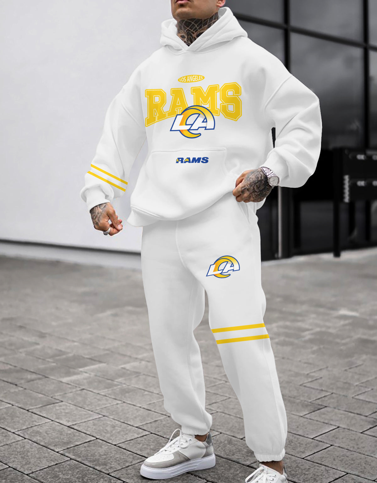 Los Angeles Rams 3D Printed Pullover Hoodie And Sweatpant 2pcs Tracksuits