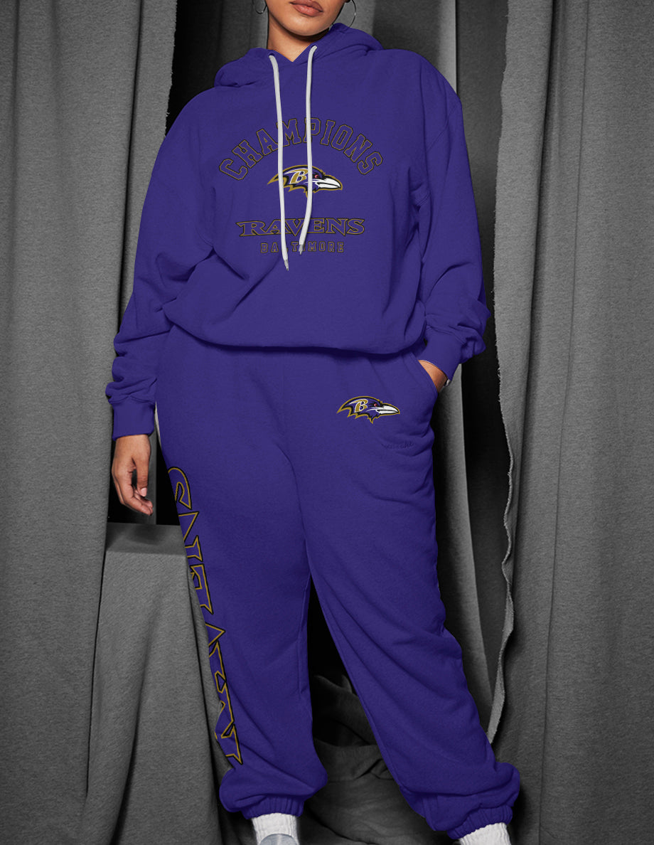 Baltimore Ravens 3D Printed Pullover Hoodie And Sweatpant 2pcs Tracksuits