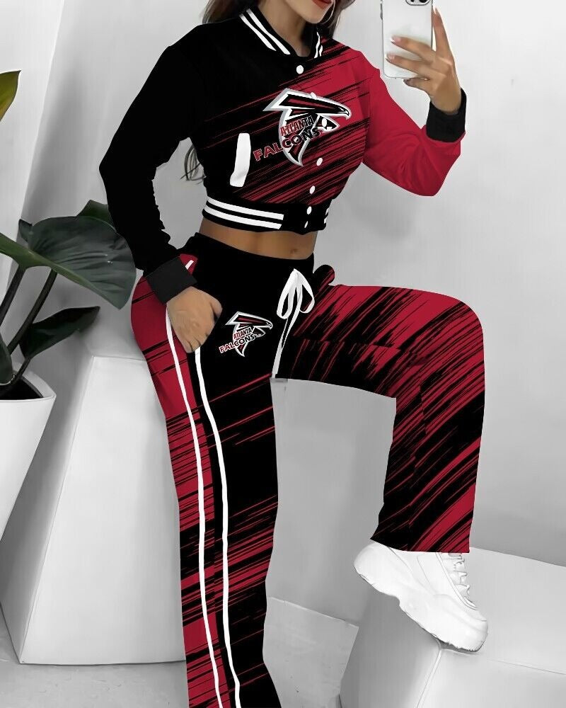 Atlanta Falcons 3D Printed Varsity Jacket Set
