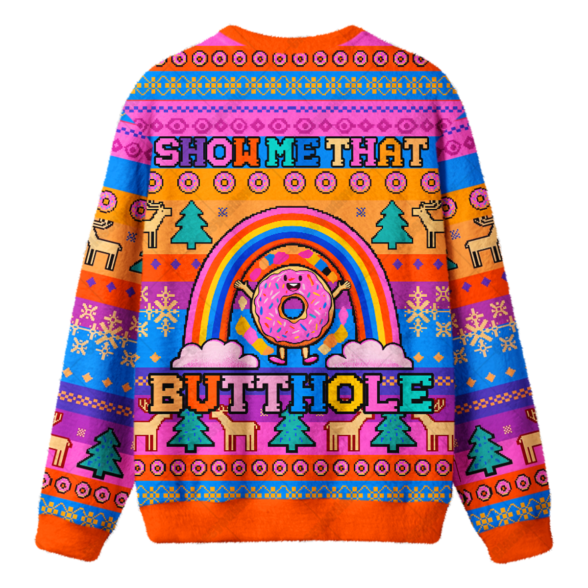 SHOW ME THAT BUTTHOLE UGLY CHRISTMAS SWEATSHIRT — image 2