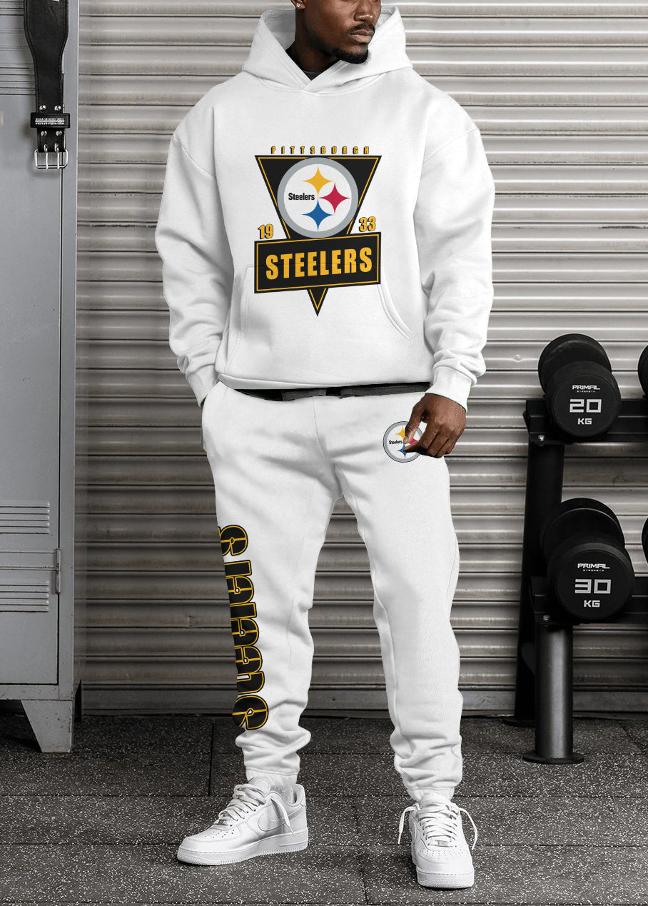 Pittsburgh Steelers 3D Printed Pullover Hoodie And Sweatpant 2pcs Tracksuits
