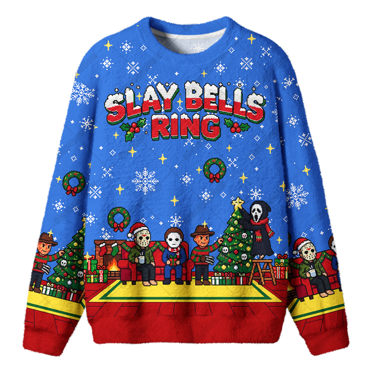 SLAY BELLS UGLY CHRISTMAS SWEATSHIRT — image 2