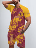 Arizona Cardinals Limited Edition ZIP Polo Shirt And Shorts Two-Piece Suits
