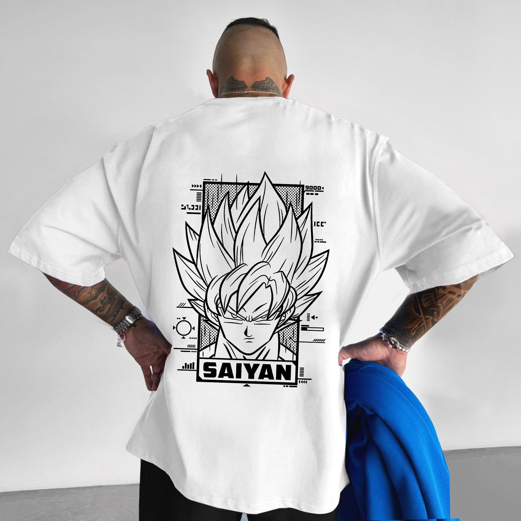 Oversized Dragon Ball Anime Print T-shirt