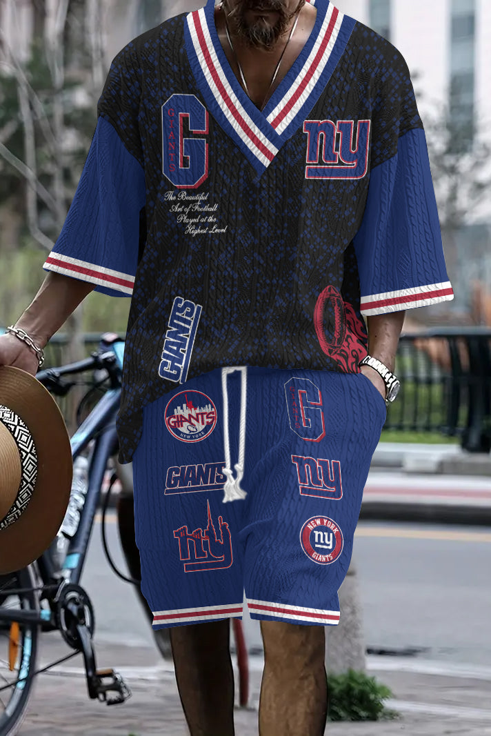 New York Giants Limited Edition Top And Shorts Two-Piece Suits