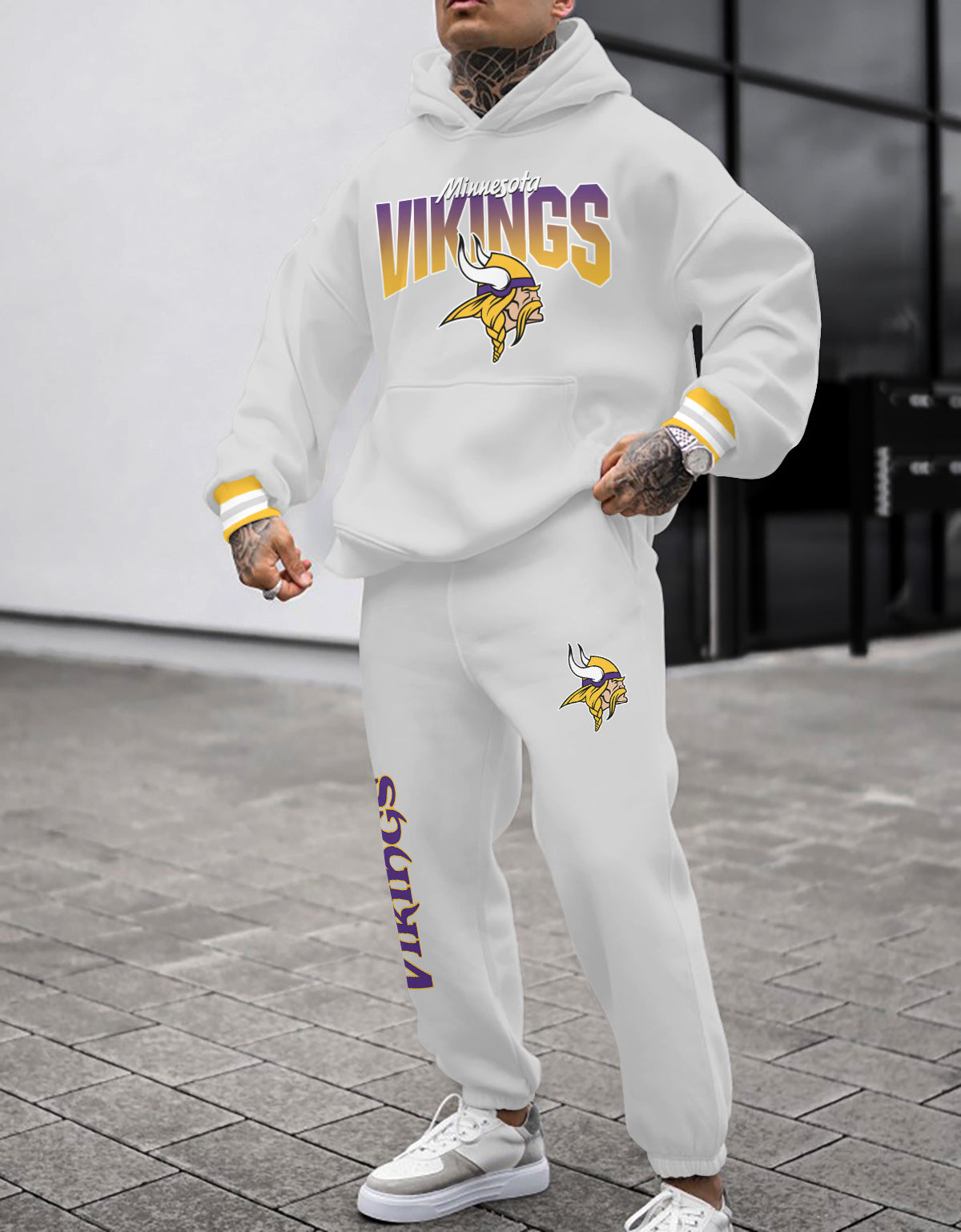 Minnesota Vikings 3D Printed Pullover Hoodie And Sweatpant 2pcs Tracksuits