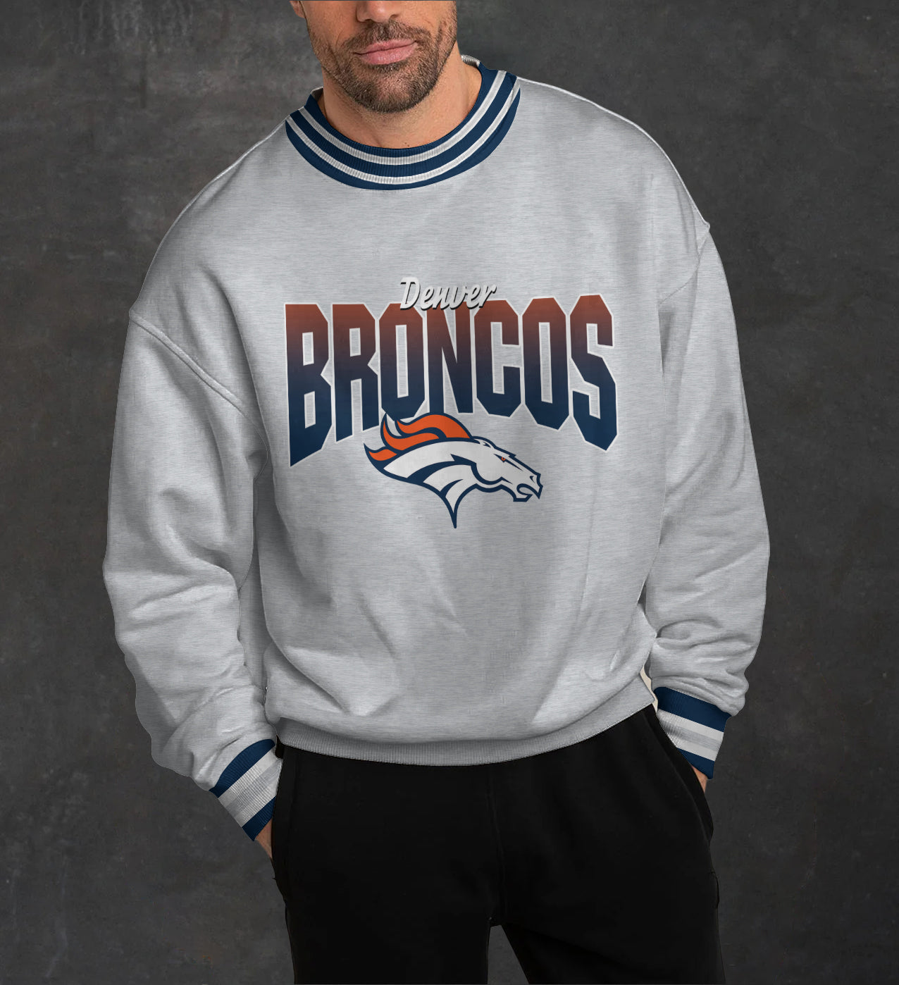 Denver Broncos 3D Limited Edition Crew Neck sweatshirt