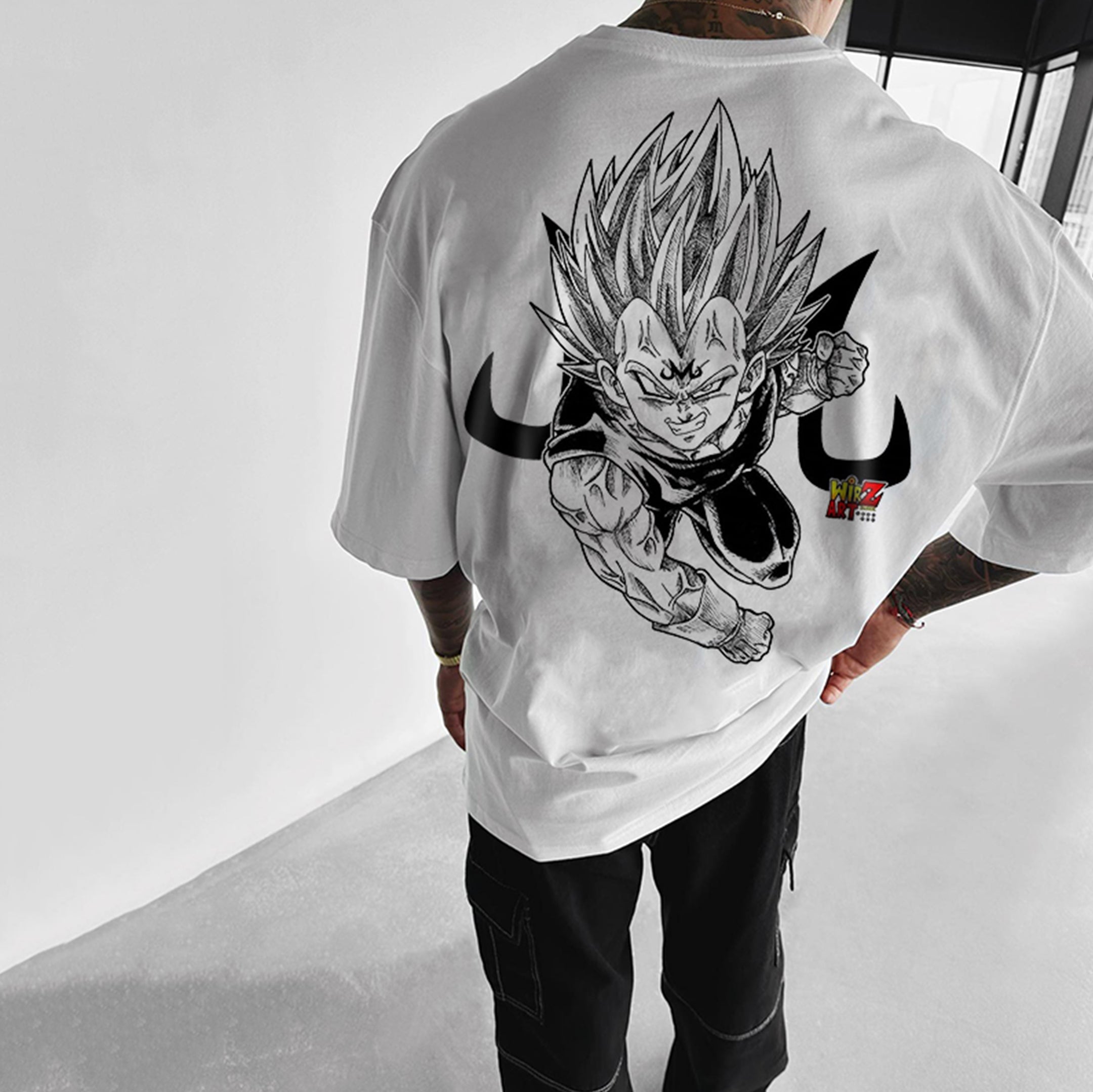 Loose Cartoon Printing Men's Short Sleeve T-shirt