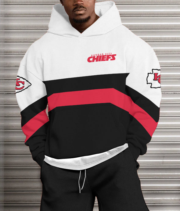 Kansas City Chiefs Printed Hooded Pocket Pullover Hoodie