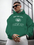 New York Jets Printed Hooded Pocket Pullover Hoodie