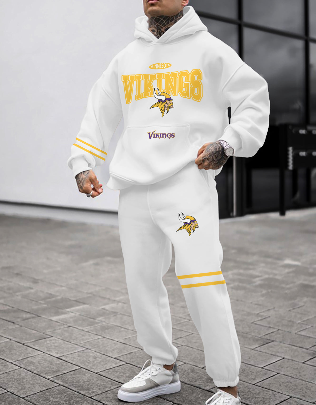 Minnesota Vikings 3D Printed Pullover Hoodie And Sweatpant 2pcs Tracksuits