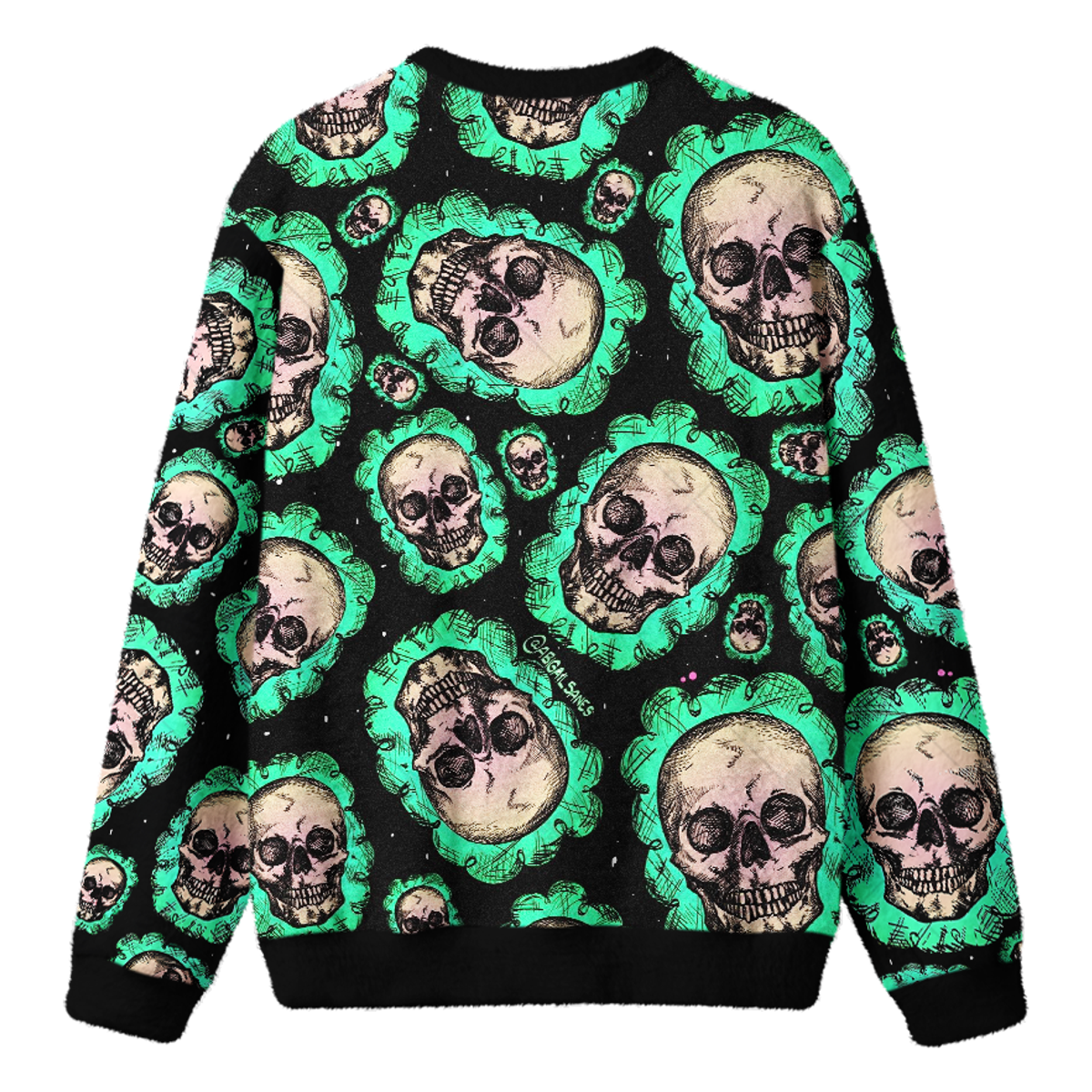 EERIE SKULL PATTERN KNIT SWEATSHIRT — image 2