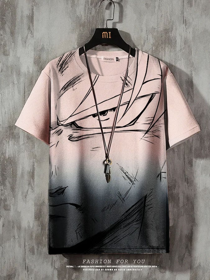 Men's Fashion Print Casual Short Sleeve T-Shirt